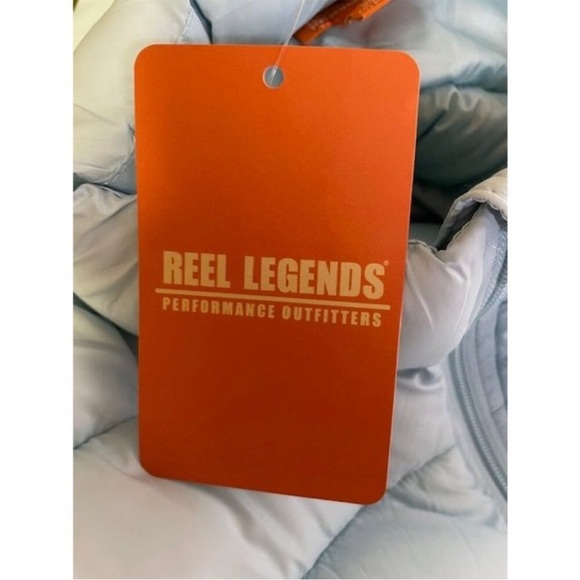 NWT! Reel Legends Women’s Light Blue Puffer Vest Zipper Pockets Size Small - Picture 10 of 14